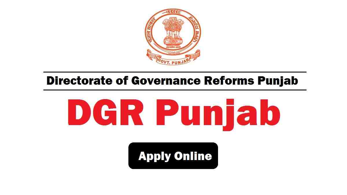 DGR - Directorate of Governance Reforms Punjab