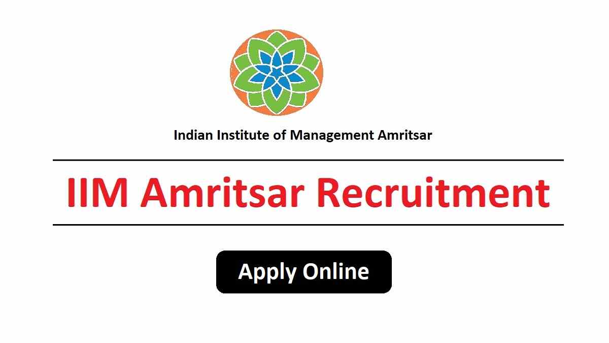 IIM Amritsar Recruitment