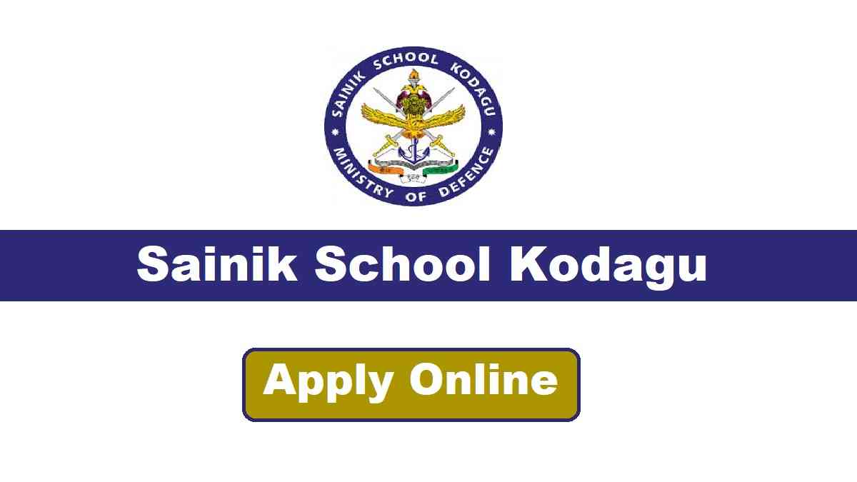 Sainik School Kodagu Recruitment