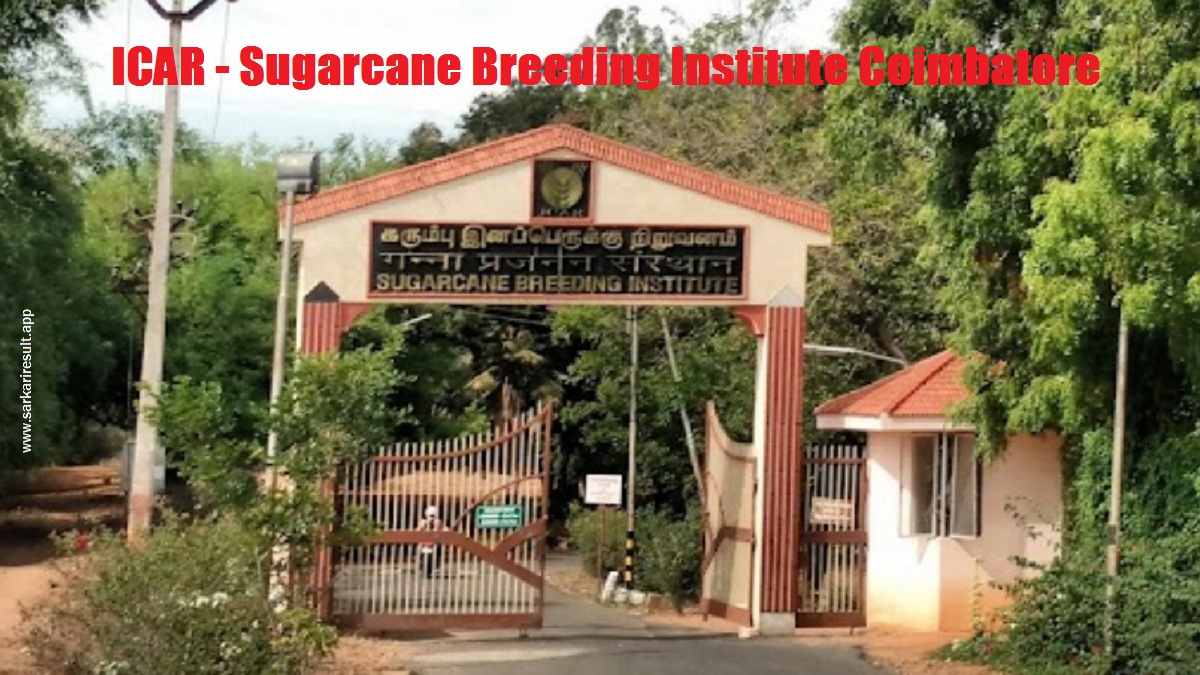 ICAR SBI Coimbatore - Sugarcane Breeding Institute