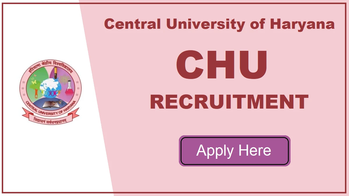 Central University of Haryana Faculty Recruitment Poster 2025