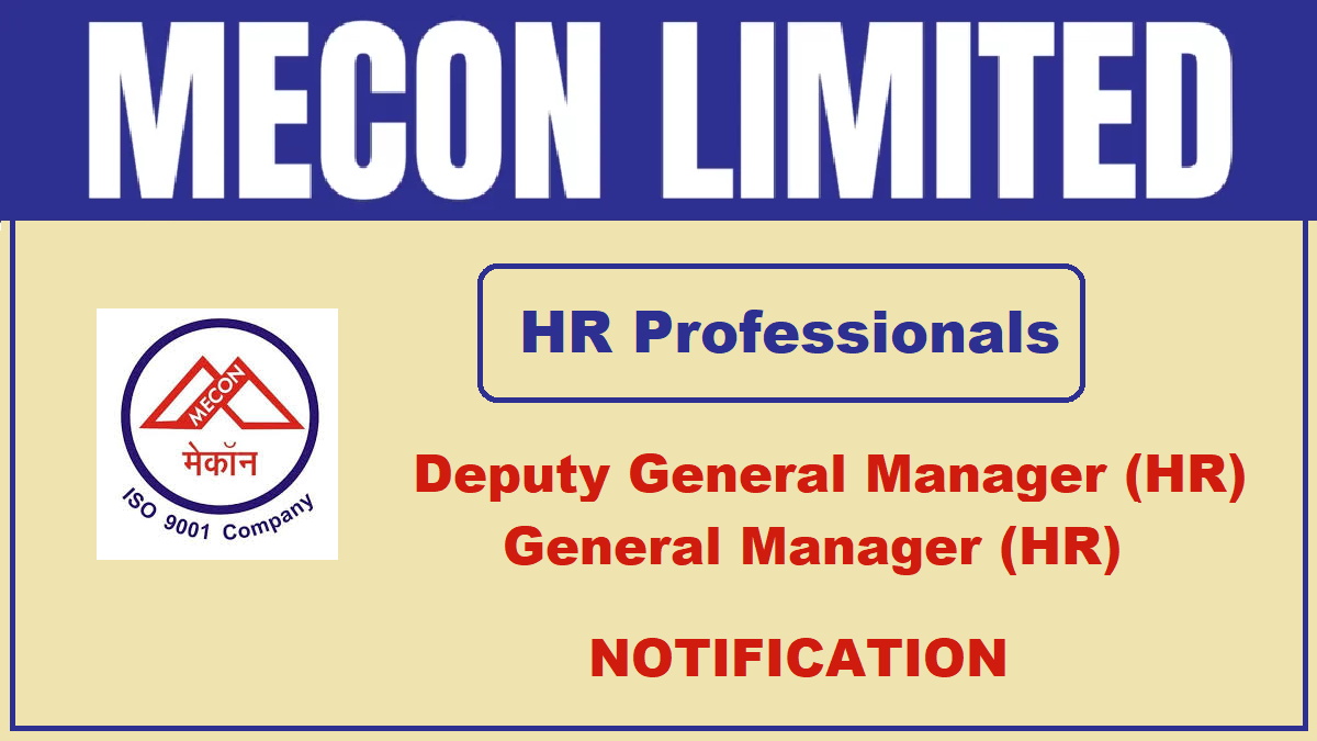 MECON HR Professionals Recruitment 2025