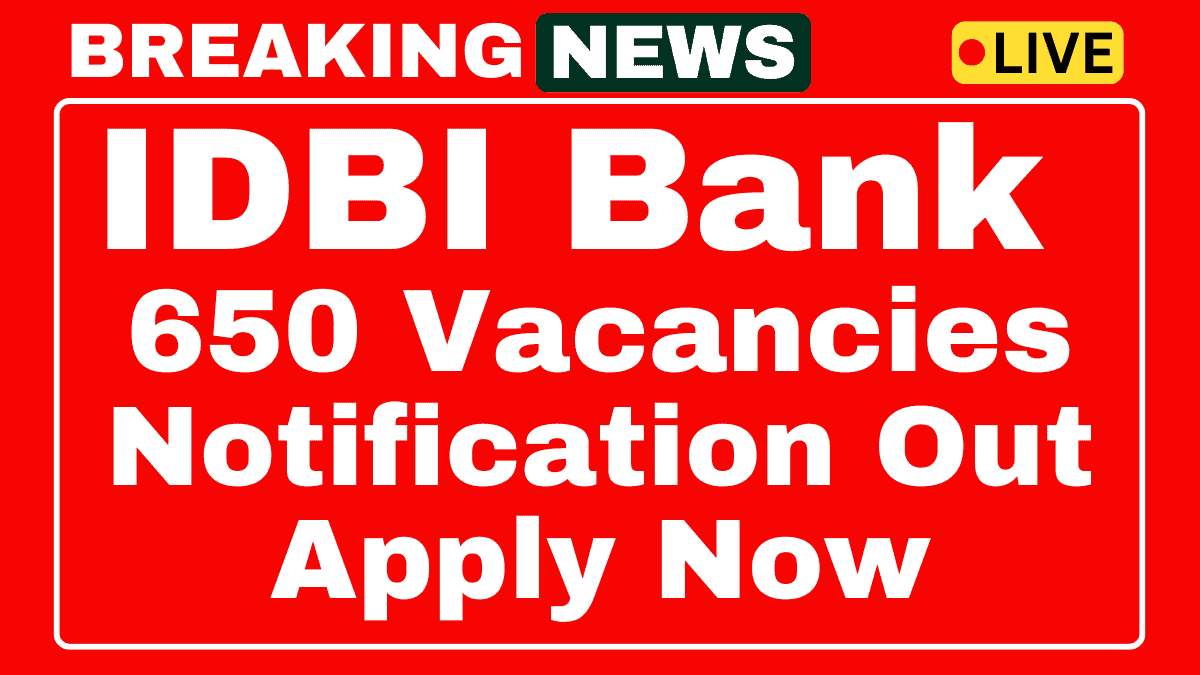 IDBI Bank JAM Recruitment 2025