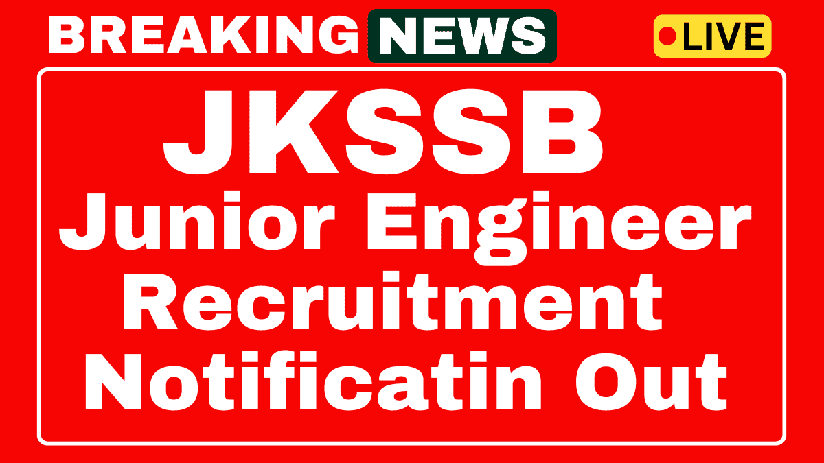 JKSSB JE Recruitment Notification 2025