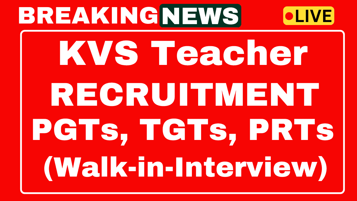 KVS Teacher Recruitment 2025