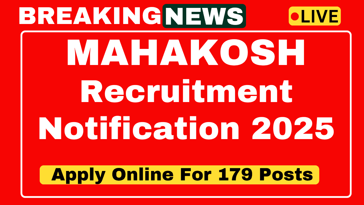 MAHAKOSH Recruitment 2025