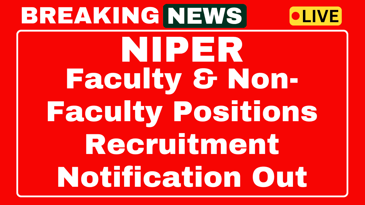 NIPER Ahmedabad Recruitment 2025