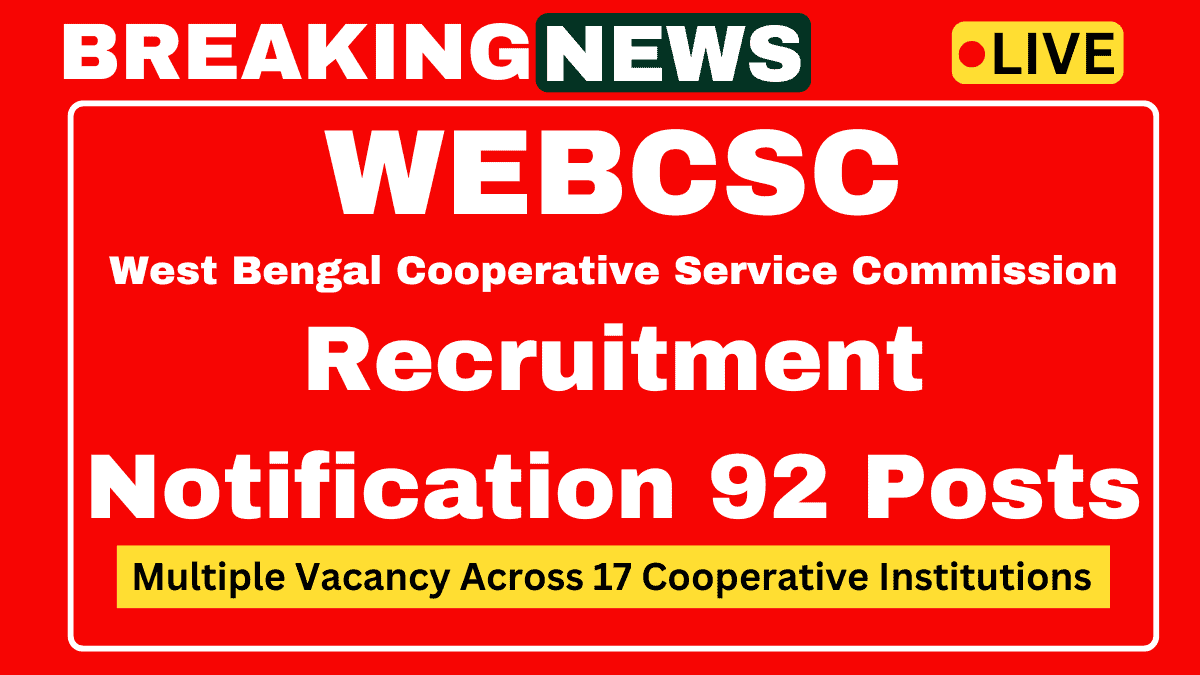 WEBCSC Clerk Recruitment 2025