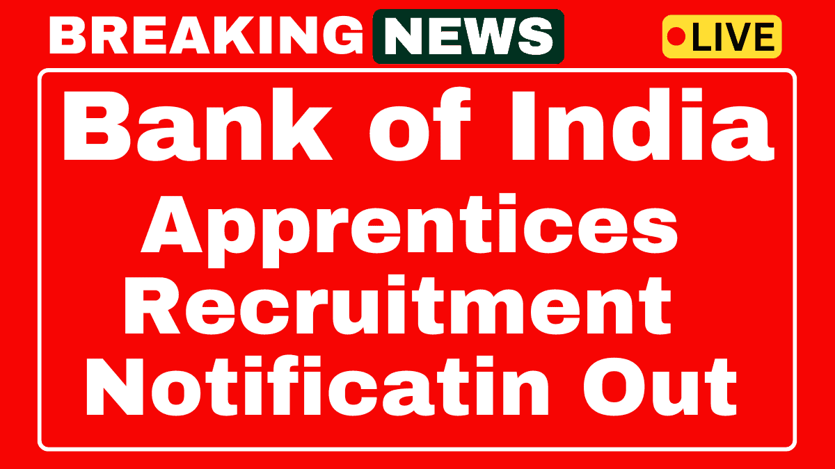 Bank of India Apprenticeship Recruitment 2025