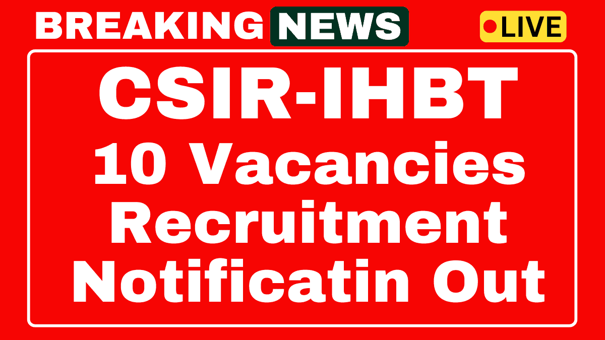 CSIR IHBT JSA Recruitment 2025