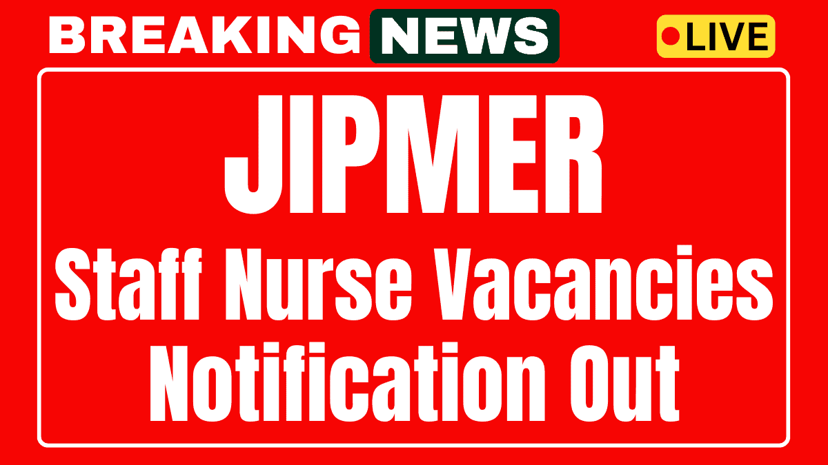 JIPMER Recruitment 2025