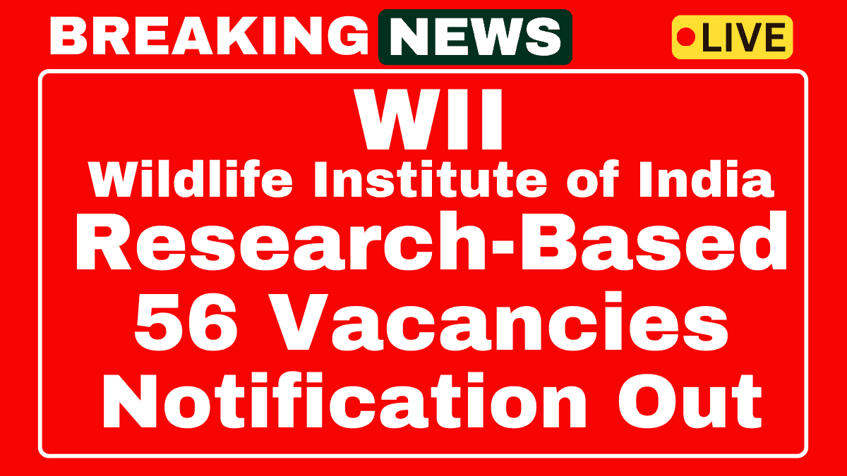 Wildlife Institute of India WII Recruitment 2025